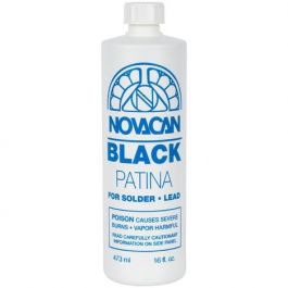 Novacan Black Patina for Lead, Solder (16oz) & zinc (8oz)
