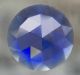 Blue 15mm Round Faceted Glass Jewel Germany
