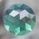Emerald Green 25 mm Round Faceted Glass Jewel Germany