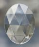 Clear 25x18 mm Oval Faceted Glass Jewel Germany