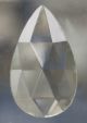 Clear 40x24 mm Teardrop Faceted Glass Jewel Germany