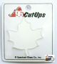 CU15 Clear Iridescent Canadian Maple Leaf CutUps