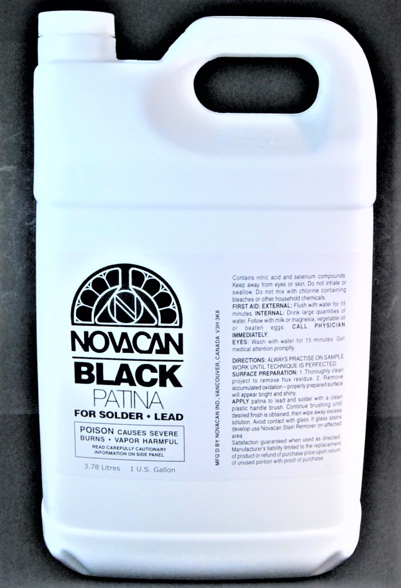 16 Oz Novacan Black Patina For Lead & Solder - Stained Glass Supplies